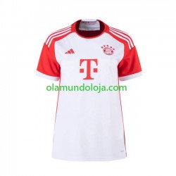 Camisola Bayern de Munique Mulher Equipamento Primeiro 2023-2024 Manga Curta